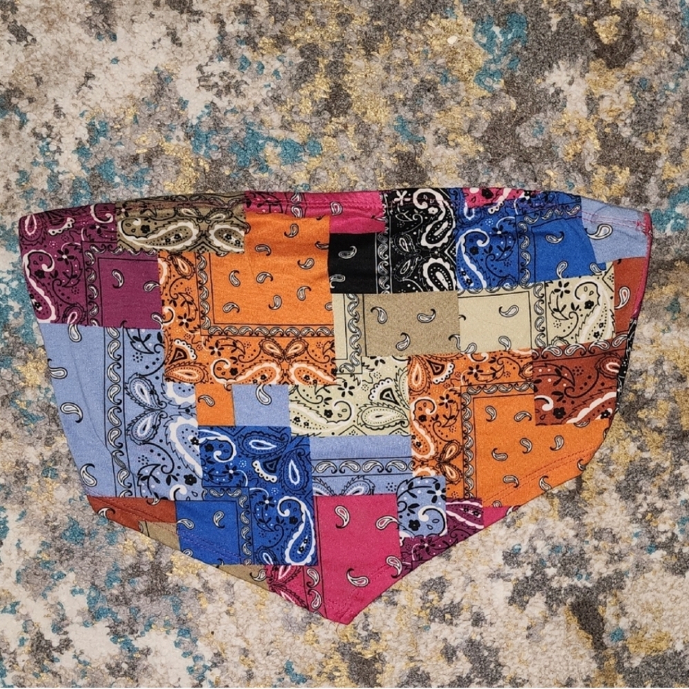 Love J Multicolor Paisley Bandanas Patchwork Stra… - image 6